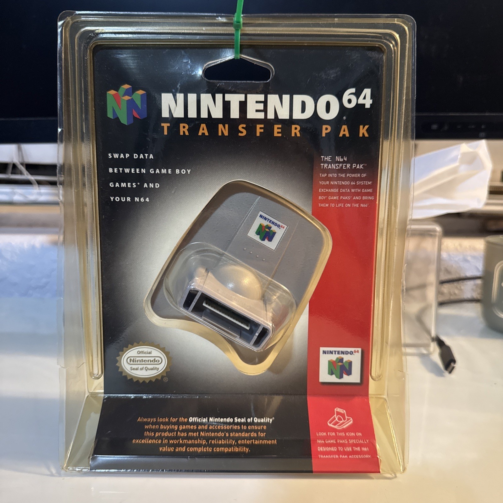 Official N64 OEM Nintendo 64 Transfer Pak Pack New in Package Sealed NUS-019