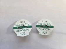 VERY RARE 1973 Sea Isle City New Jersey Seasonal Beach TAGS MUST SEE #2193 #2194