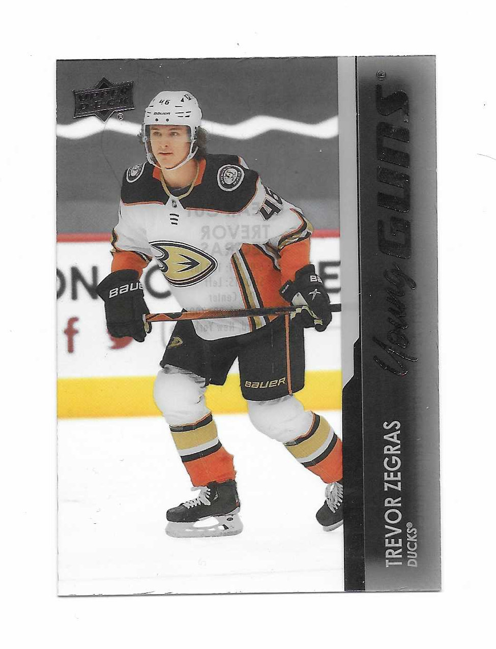 2021-22 UD Series 1 Trevor Zegras Clear Cut Young Guns RC # 232 (21-22)