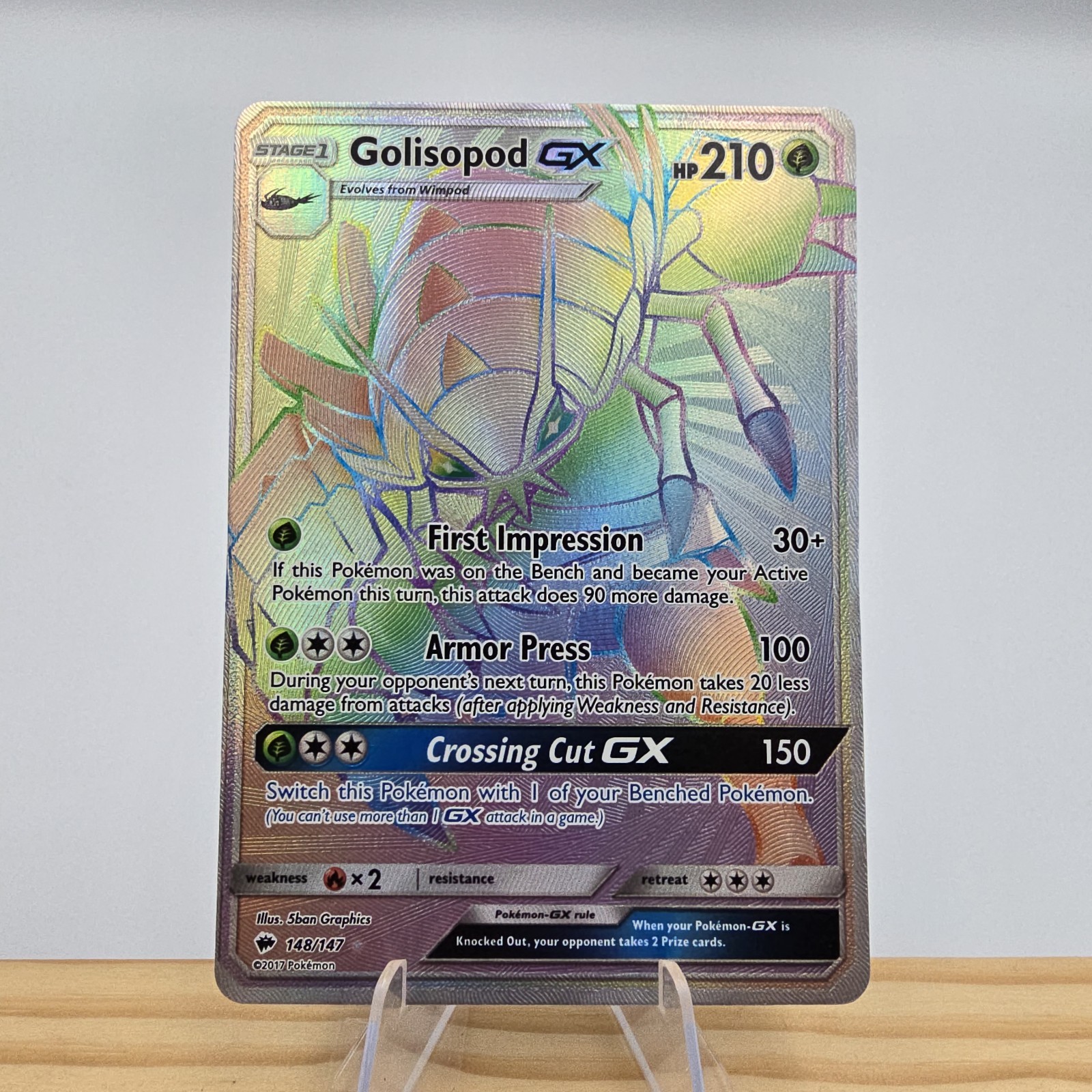 Golisopod GX (Secret) Secret Rare SM - Burning Shadows 148/147 NM