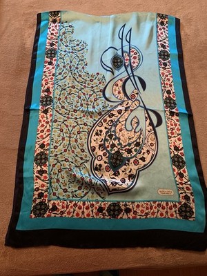 100% Bursa Ipek Silk Wrap Made In Turkey One Size 21  X 62 