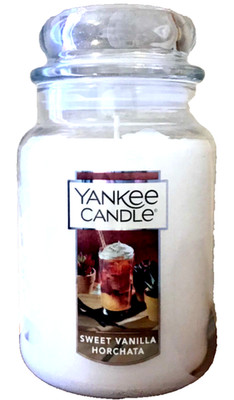SWEET VANILLA HORCHATA CANDLE 22 OZ ORIGINAL LARGE JAR YANKEE CANDLE WHITE NEW