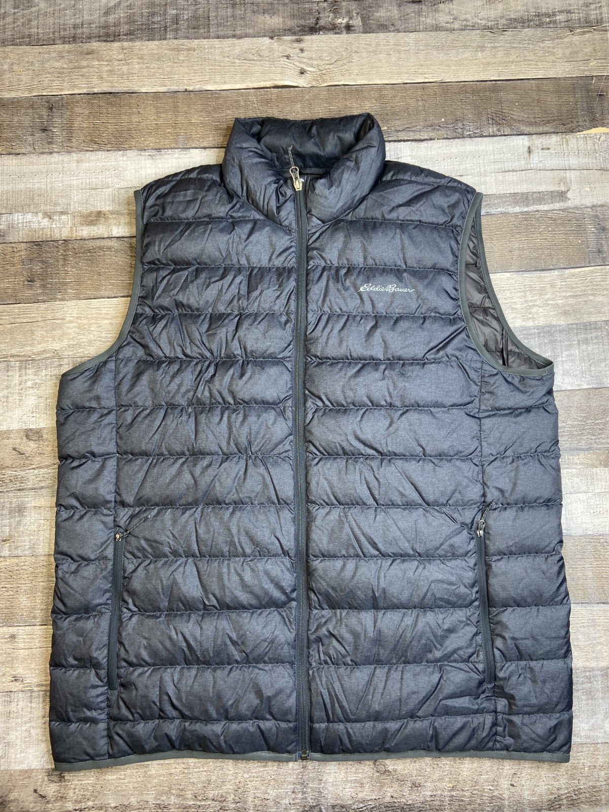 Eddie Bauer Down Puffer Vest Gray TXL
