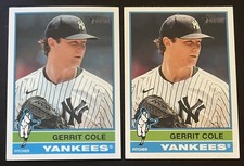 2) 2025 TOPPS HERITAGE GERRIT COLE CHROME PARALLEL BASE #394 NEW YORK YANKEES