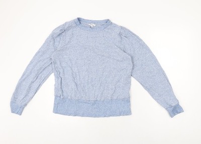 NEXT Damen Pullover Pulli blau Rundhals Viskose Größe M