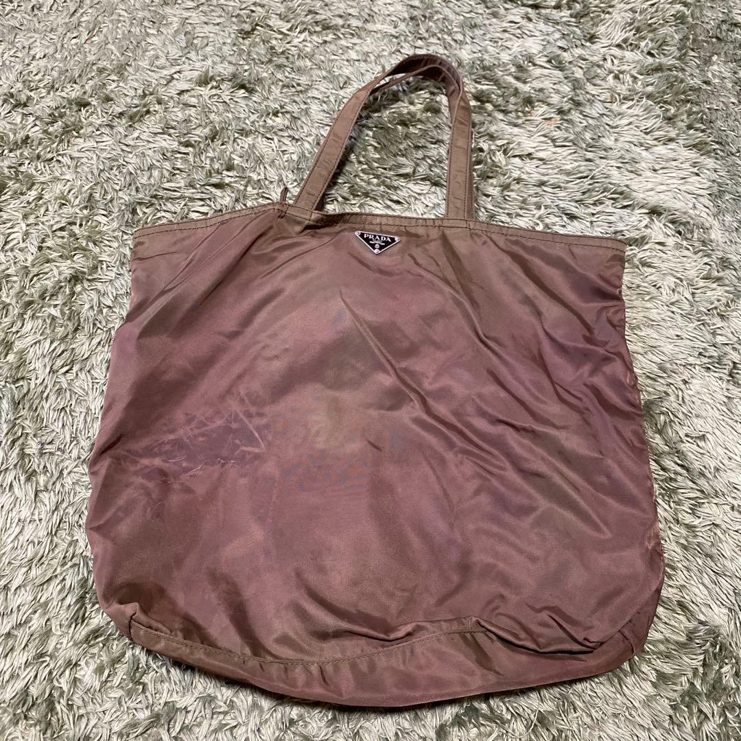 Prada Robot Patchwork Tote Bag Nylon Triangle Log… - image 5