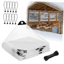 6.6x10ft Chicken Coop Covers Accessories for Winter - Easy to Install 6.6x10Ft