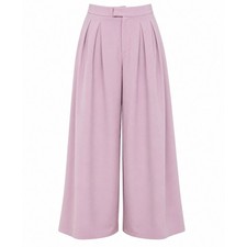 Bottoms Mauve Pink High Rise Pleated Wide Leg Trouser Pants Sz S Fashion Nova