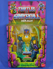 MASTERS OF THE UNIVERSE TURTLES OF GRAYSKULL MER-MAN DELUXE FIGURE MATTEL ORIGIN