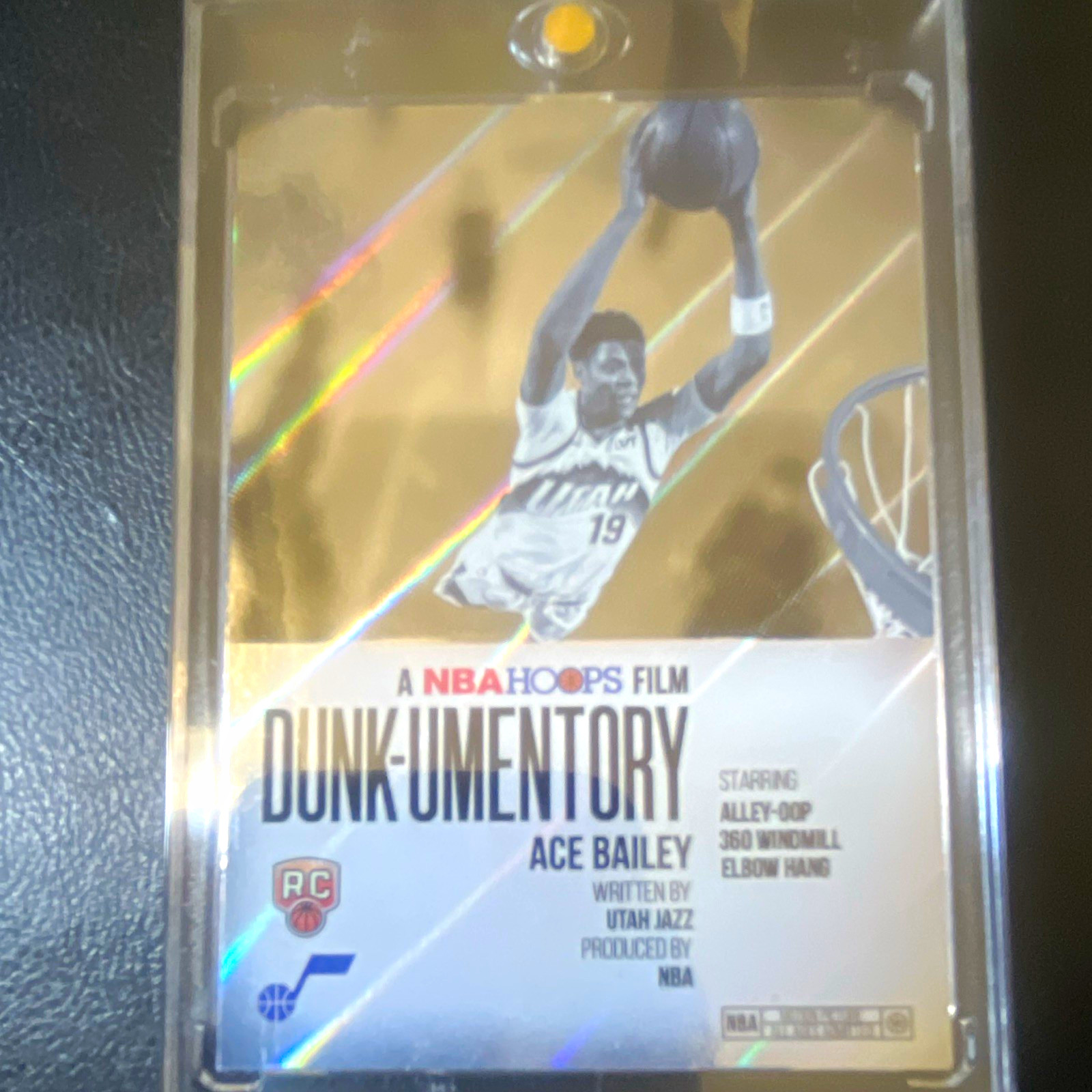 Topps 2025-26 NBA Hoops Dunk-umentory Ace Bailey RC #D-14 Rainbow Jazz