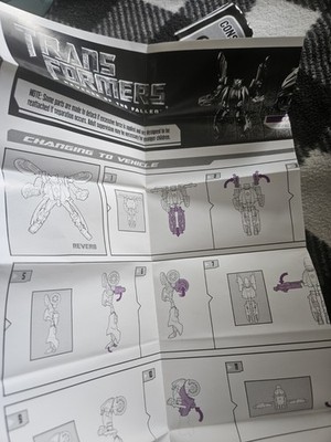 Transformers Rotf Reverb Instruction Booklet Rare Free Sh.