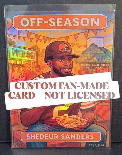 Fan-Made Football Art Cards by Faux Real Cards Off-Season Series | Custom