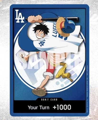 2026 Dodgers x One Piece Night Promo Card Monkey D Luffy SGA Presale