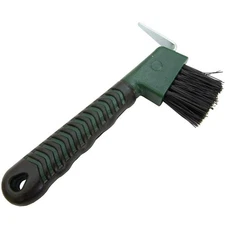 Intrepid International Rubber Hoof Pick Brush with Comfortable Grip for Horses