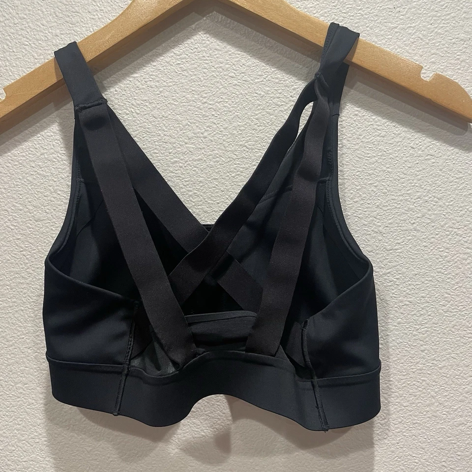 Sujetador deportivo Brooks Plunge negro entrecruzado espalda 300642 mecha de humedad talla M *leer* Foto 2 de 4