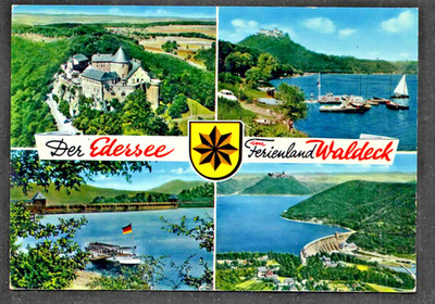 K532# AK Ansichtskarte Ferienland Waldeck Edersee, 4 Ansichten, WALDECK 19.08.63