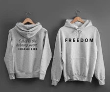 Charlie Kirk "Freedom" Hoodie - Turning Point USA - S-5XL