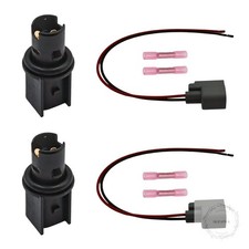 2Pcs Side Marker Light Park Lamp Bulb Socket Connector Plug Pigtail Harness Kit