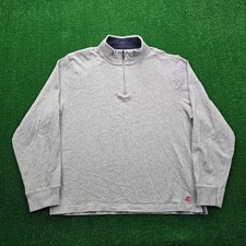 Brooks Brothers Sweatshirt Mens Large Gray Quarter Zip Pullover Preppy Golf
