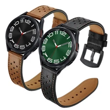 For Samsung Galaxy Watch 7 6 44mm 40mm Band 43/47 Premium Genuine Leather Strap