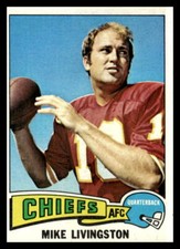 Mike Livingston 1975 Topps #228 Kansas City Chiefs Football Card