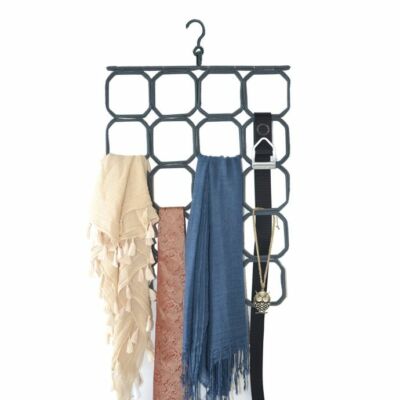 Scarves Storage Real Simple-Durable 20 Loop Fabric Coated Hanger No Snags