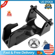 Gooseneck Trailer-Hitch Lock w/ 1x key lock For RV Heavy Duty Trailers Black