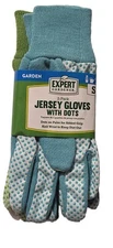 4 Pair EXPERT GARDENER Size Small Jersey Garden Gloves with Dots