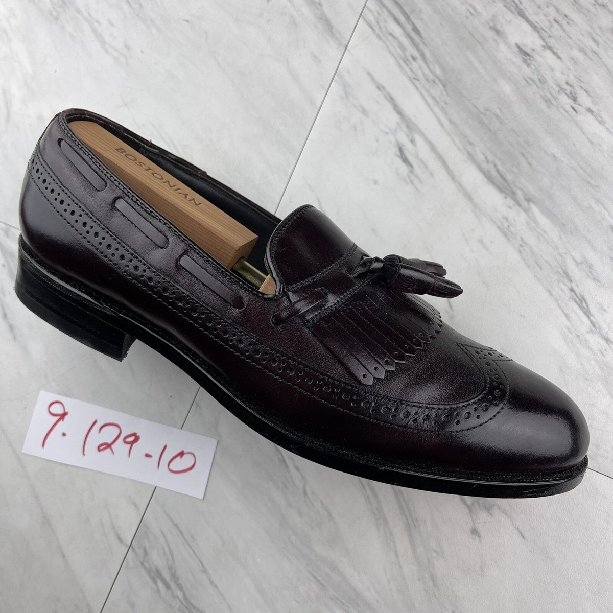 ET Wright Loafers - Like New E.T. Wright Cedar Brown Leather Weave Penny Loafers 10B Mens  main image 4