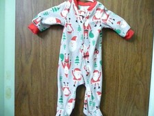 CHRISTMAS SANTA BLANKET SLEEPER SIZE 6 MONTH CARTER BRAND ZIP UP