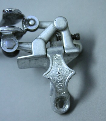 Dérailleur Avant Vintage Campagnolo Super Record - Pince 28.6mm, Tirage Bas, Occasion