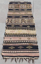 ANCIEN tapis turc 27''x69'' Cicim Anatolian Runner Corridor Hallway Kilim