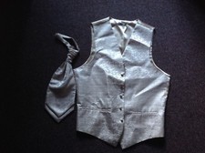 wedding collection champagne gold swirl waistcoat and cravat 38 inches