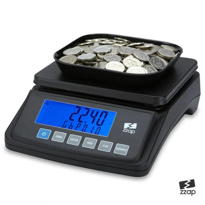 ZZAP Coin Counting Scale Checker Money Cash Currency Counter Battery Machine UK