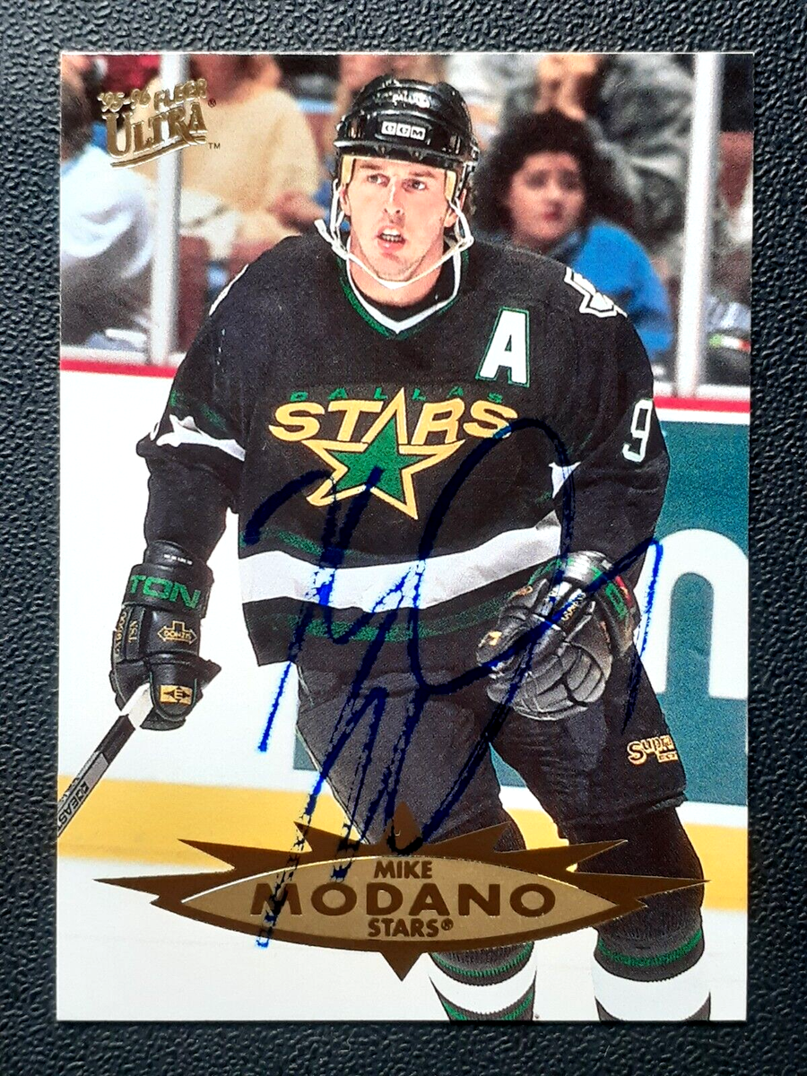 MIKE MODANO AUTHENTIC AUTOGRAPH 1995-96 FLEER ULTRA 95-96 NO 41