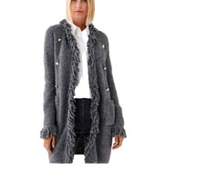 Cappotto in misto lana bouclé nero o grigio MARELLA modello REGINA