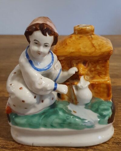 Antique Inkwell/Pencil Box Porcelain Of Old Paris XIX ° Th Bottle Of Perfume - Picture 1 of 12