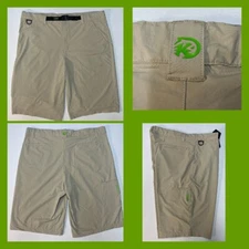Kast Khaki Extreme Fishing Gear Tailspin Guide Shorts Sz XL 42”x13.5” Belted EUC