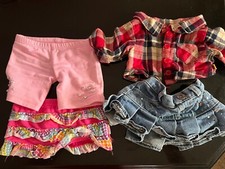 Build A Bear Girl Clothes Lot Denim Shirt Shorts
