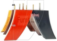 4 Solid Curved Wooden Furniture Sofa Legs M8 Chair Settee Feet 155mm High