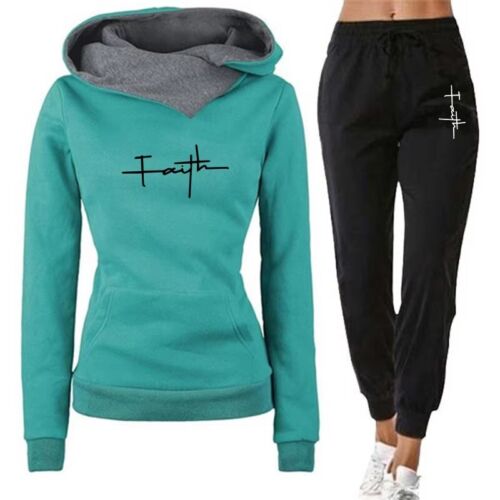Women’s Tracksuit Set Long Sleeve Pullover & Sweatpants Casual Sports Outfit(98)