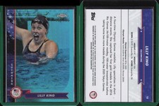 2024 Topps Chrome Olympics US Aqua Refractor #18 Lilly King /199