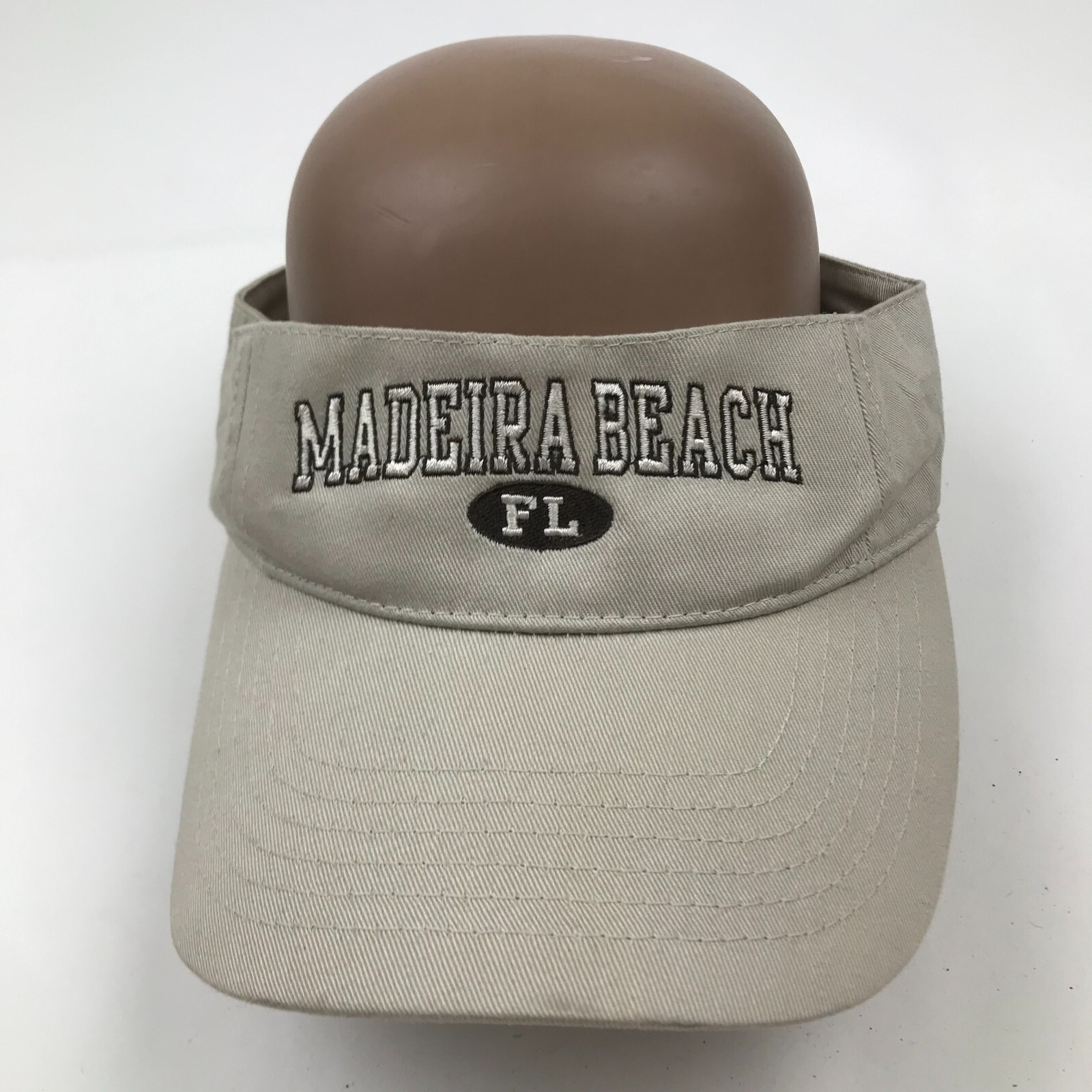 Madeira Beach Visor Hat Cap Strapback Beige Adjus… - image 6