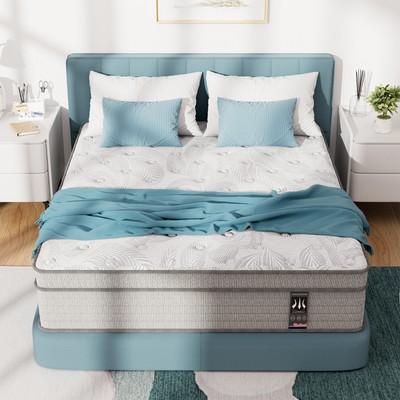 12 14'' Twin Full Queen Hybrid Mattress Gel Memory Foam Coils Spring Bed in a Box