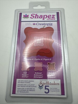 Spellbinders Shapez Creatopia - FRAME 1 - 5 dies included - Xyron