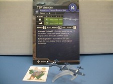 Axis Allies War at Sea TASK FORCE TBF Avenger 20/60 with card 