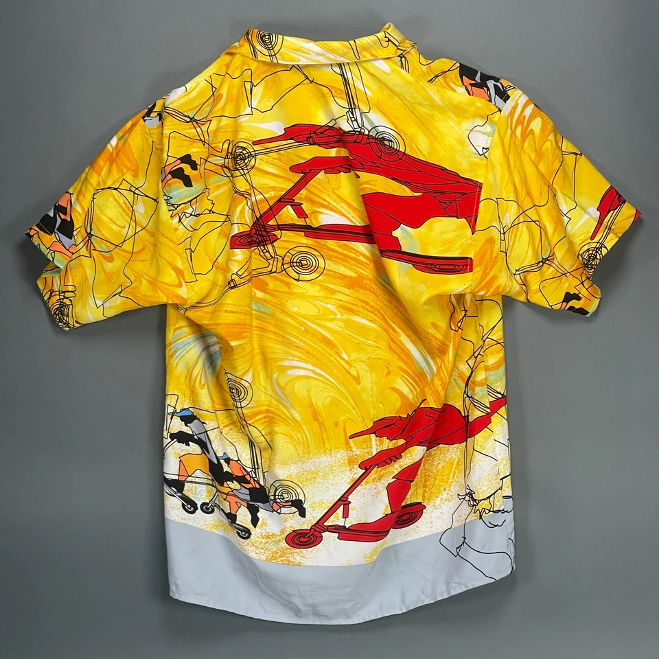 Camisa manga curta gráfica verdadeira vintage anos 90 Koman Scooter Riders imperdível média - Imagem 2 de 4