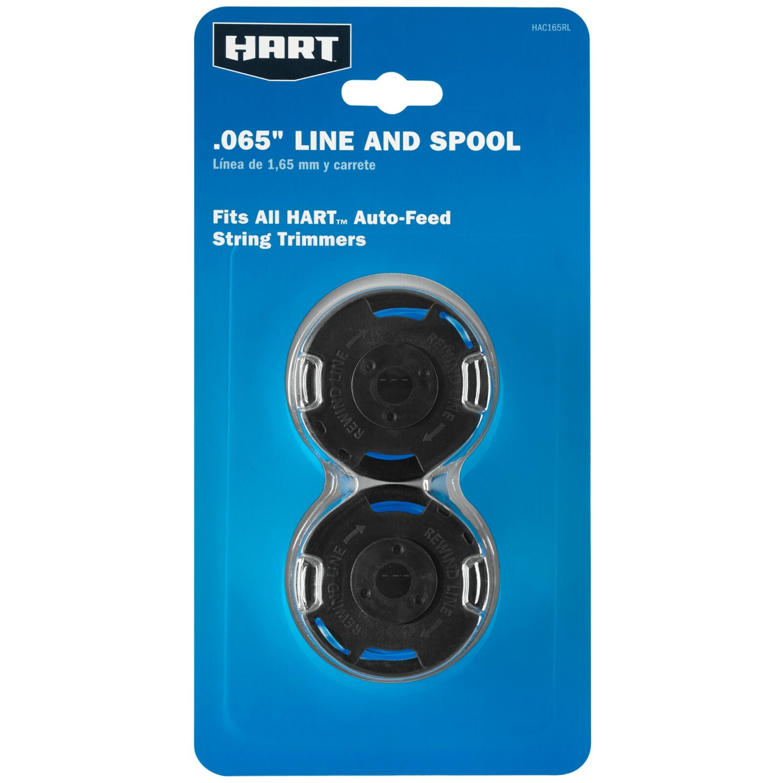 (LOT OF 2) HART 2 Count .065-inch Pre-Wound Auto Feed Cordless Trimmer ...