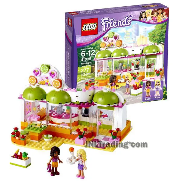 Year 2014 Lego Friends 41035 HEARTLAKE JUICE BAR with Andrea and Naya (277  Pcs)