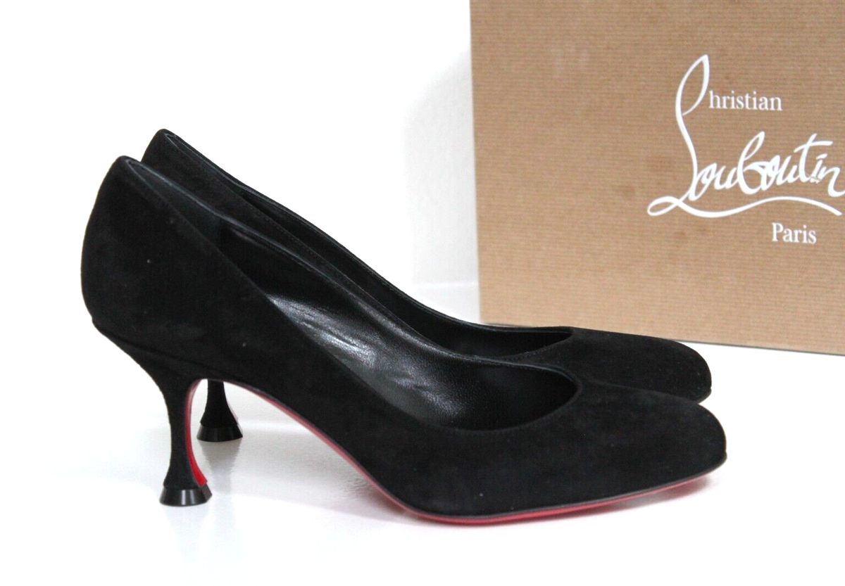 Christian Louboutin ブラック 36.5 New sz 6 / 36.5 Christian Louboutin Stella Black Suede Round Toe